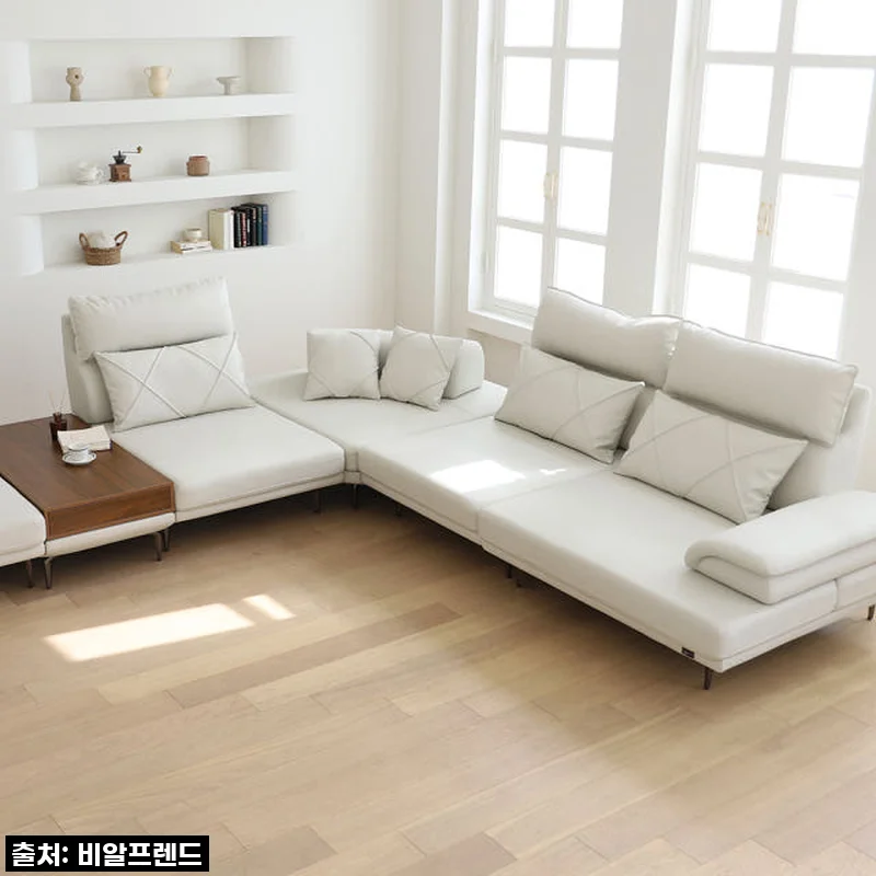 드디어 찾았다! 우리 집 아지트, 비알프렌드 아머쇼파 실리콘 비건가죽 6인 코너형 솔직 사용후기