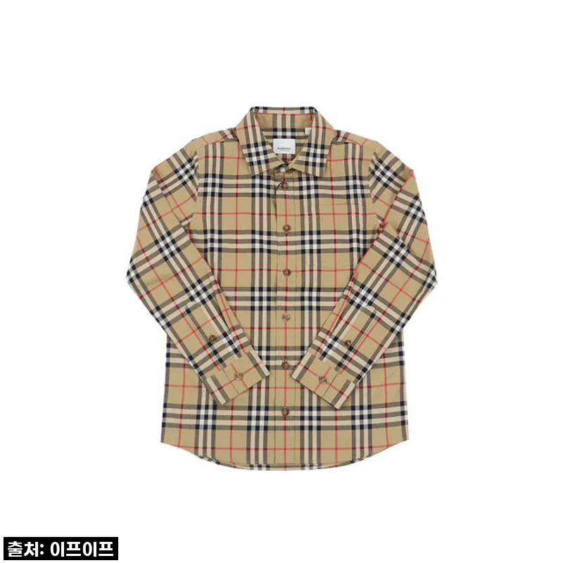 우리 아이 가을 패션 완성! 버버리 키즈 빈티지 체크 셔츠 8059637, 직접 입혀보니?