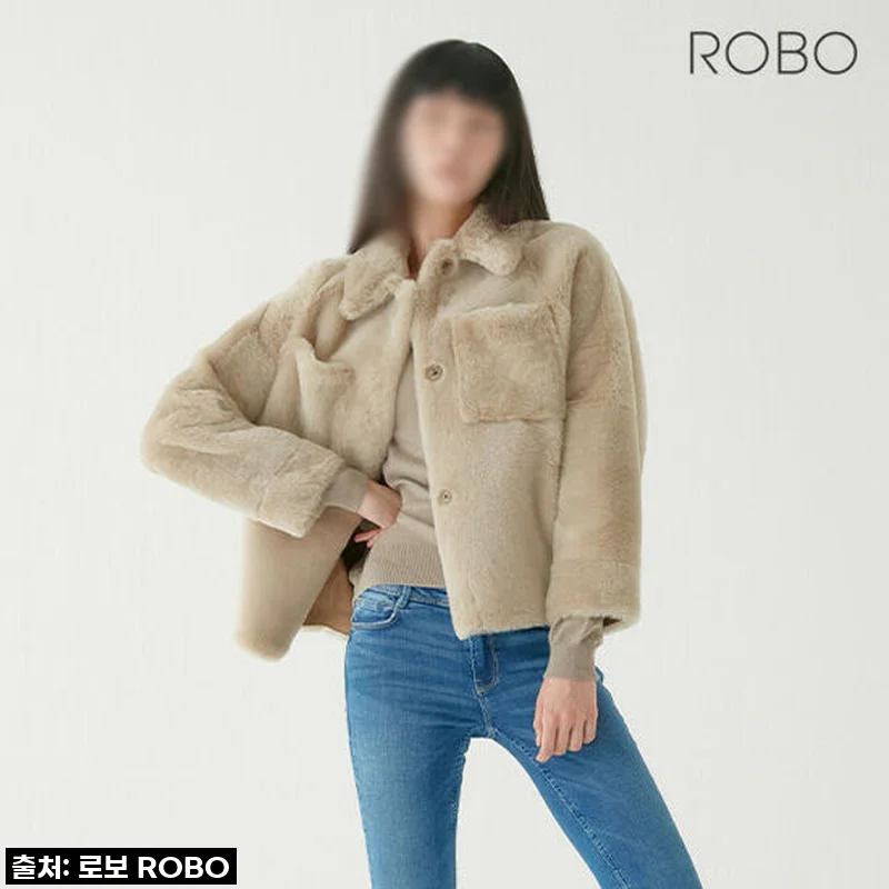 [로보] 리버시블 숏 무스탕 코트 (여성용) GSJ20D201