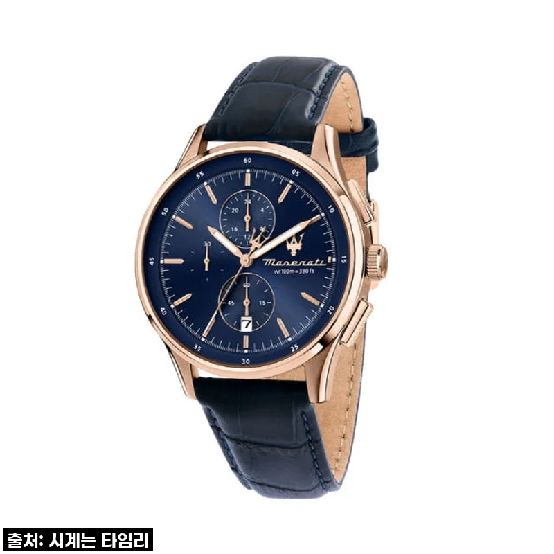 마세라티 SORPASSO 딥블루 가죽 남자 시계, 직접 써보니 세련된 이탈리안 감성이 딱!
