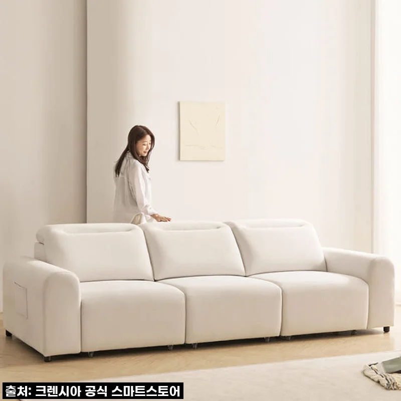 프린홈 스마트 슬릭 무빙 모션 슬라이드 리클라이너 아이보리 4인용 소파 사용후기