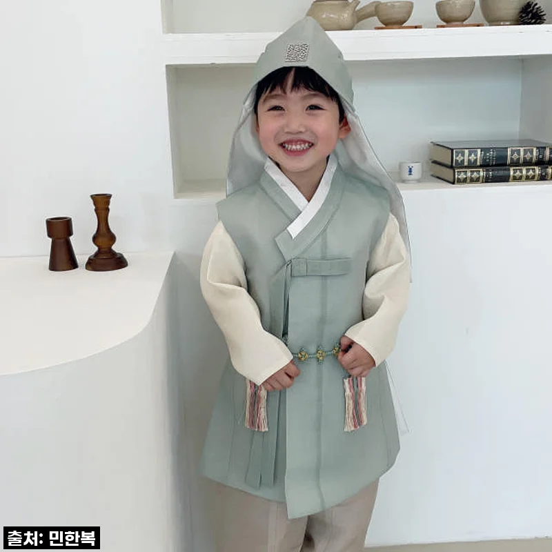 민한복 민트초코 프리미엄 고급 남아 어린이 한복 사용 후기
