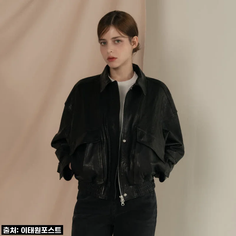 이태원포스트 이태리 베지터블 양가죽 여성 A2 봄버 자켓 사용후기