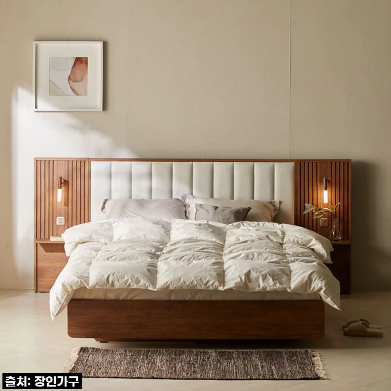 장인가구 로시 아쿠아패브릭 템바보드 호텔식침대 Q+7존독립매트 일반형 사용후기