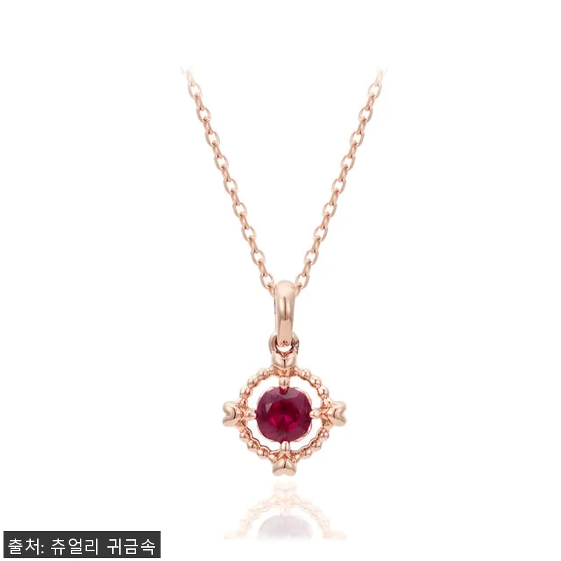 14k 18k 7월탄생석 루비목걸이 관련 이미지 1