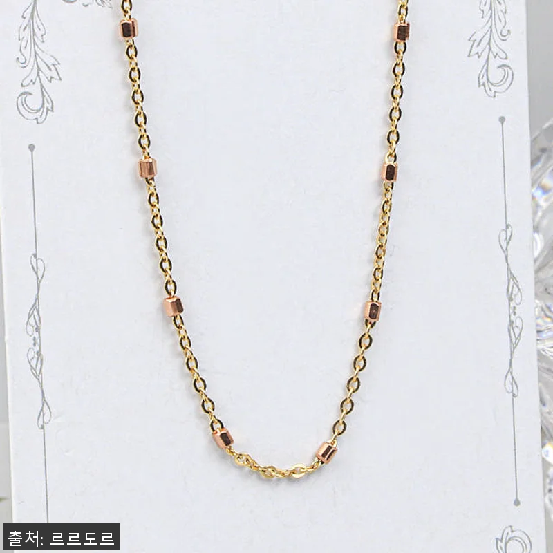 14k 둥근 사각 볼 체인 함마링 투 관련 이미지 1