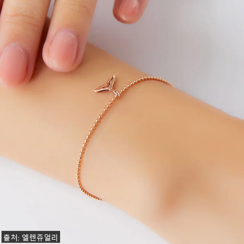 14k 행운의 미니 고래 볼 체인 금 관련 이미지 1