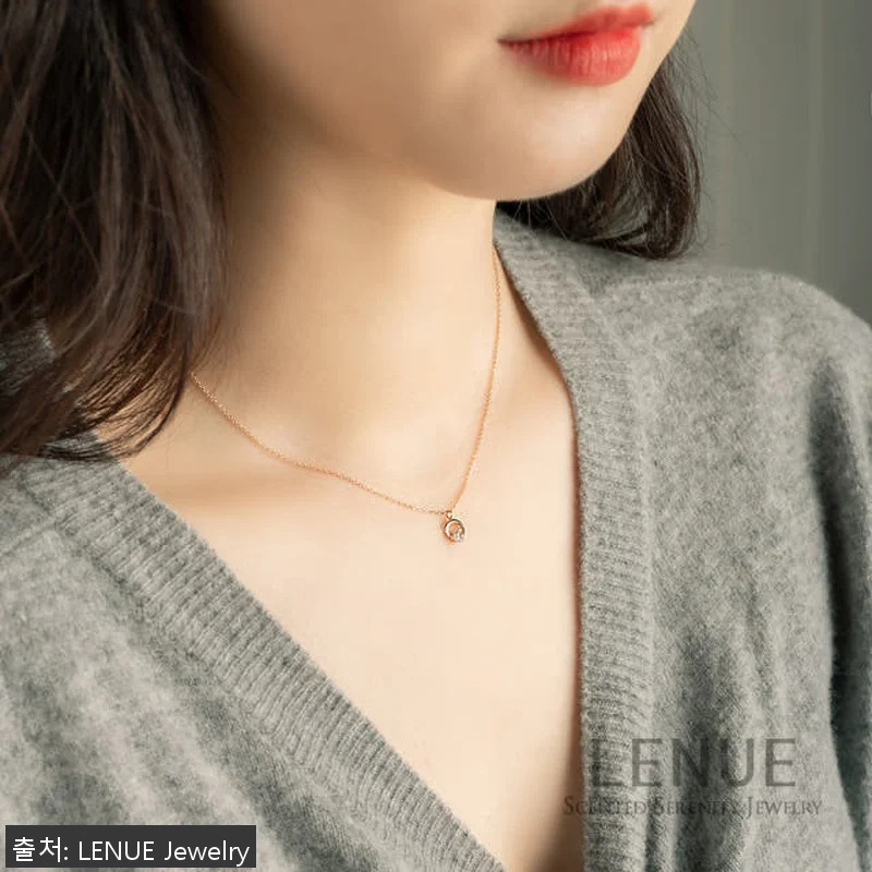 레뉴 씨클로 라운드 큐빅 목걸이 14 관련 이미지 1