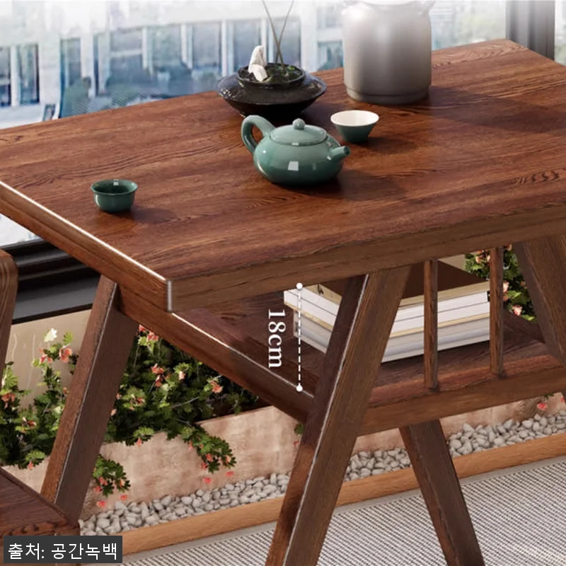 2인용 원목 식탁 낮은 2인 공간 활 관련 이미지 2