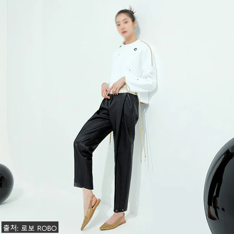 로보 램스킨 스트레치 핀턱 팬츠 GPT22A241 사용후기 6 로보 램스킨 스트레치 핀턱 팬츠 GP 관련 이미지 2