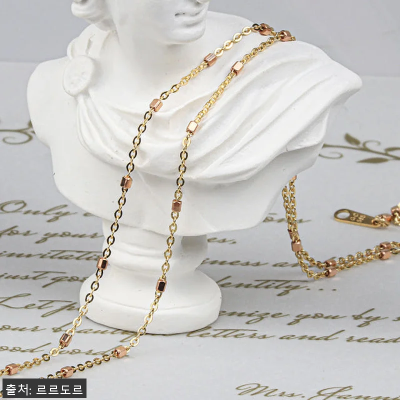 14k 둥근 사각 볼 체인 함마링 투 관련 이미지 2