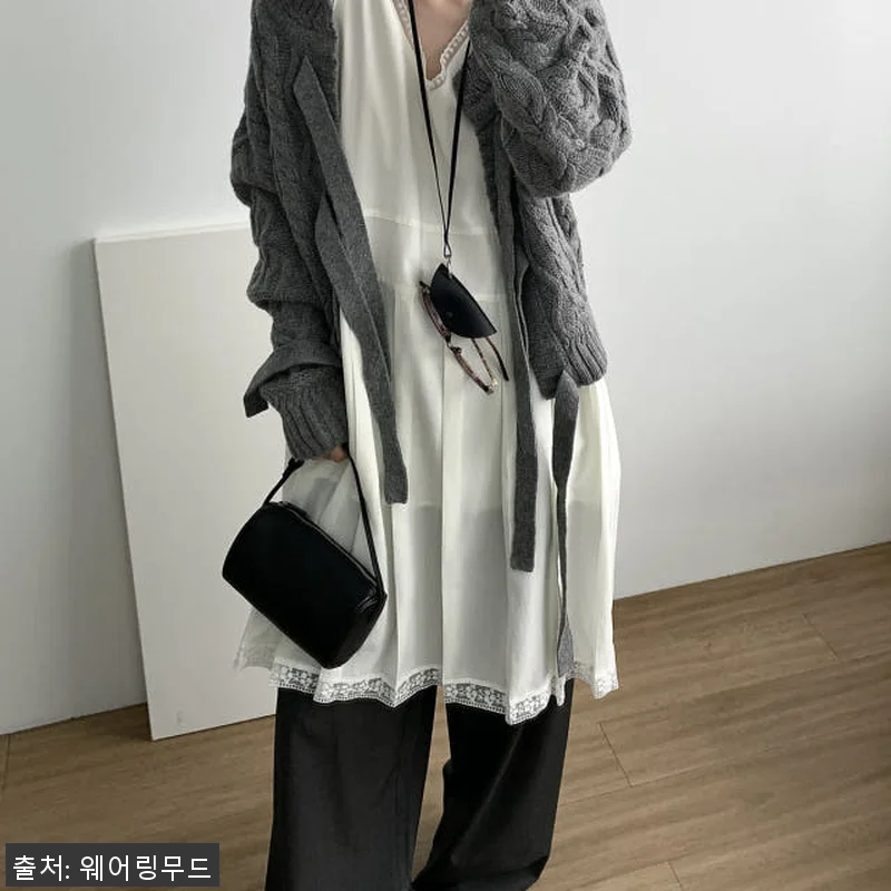 아웃핏 드래곤 가디건 꽈배기 캐시미어 관련 이미지 1