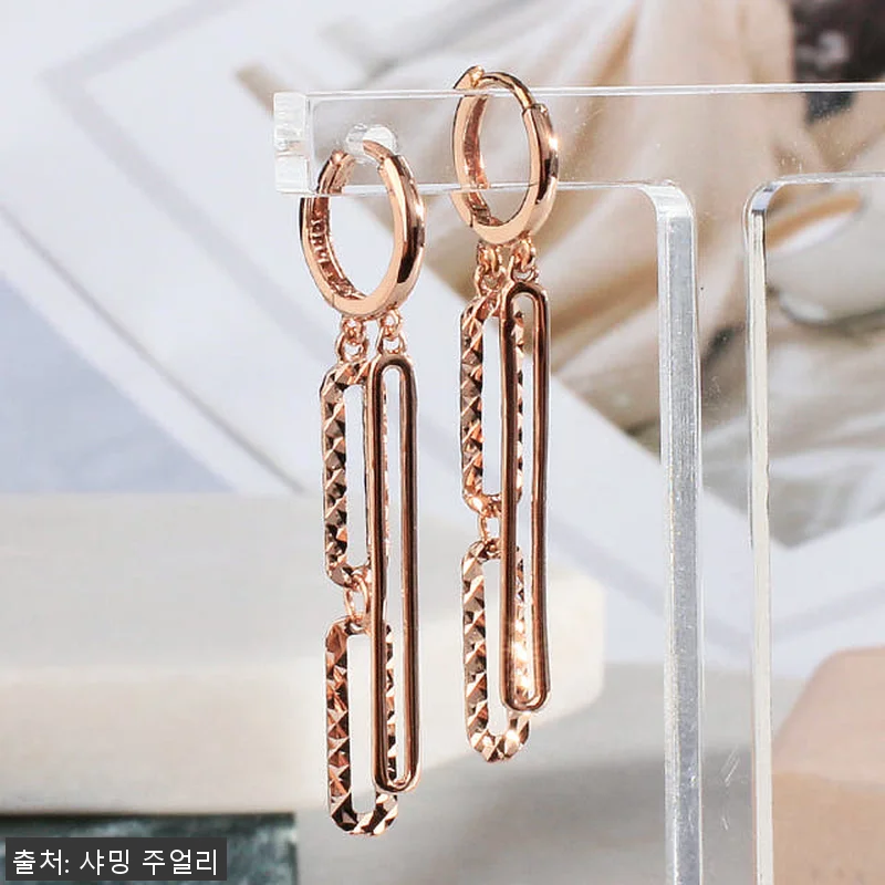 14K 롱 클립 귀걸이 더블 컷팅 원 관련 이미지 2
