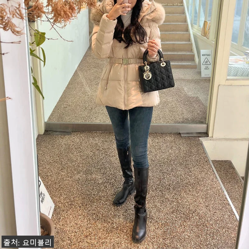 벨티드패딩 벨트패딩 폭스퍼 구스 덕 관련 이미지 3