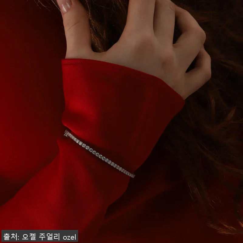 실버925 모이사나이트 테니스 은팔찌 관련 이미지 4