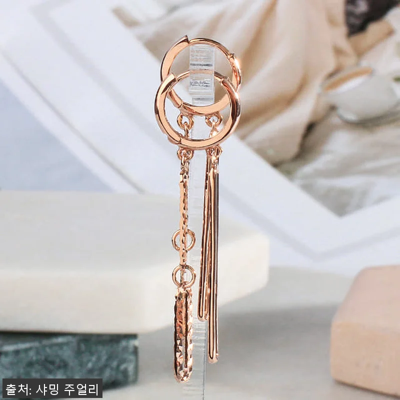 14K 롱 클립 귀걸이 더블 컷팅 원 관련 이미지 3