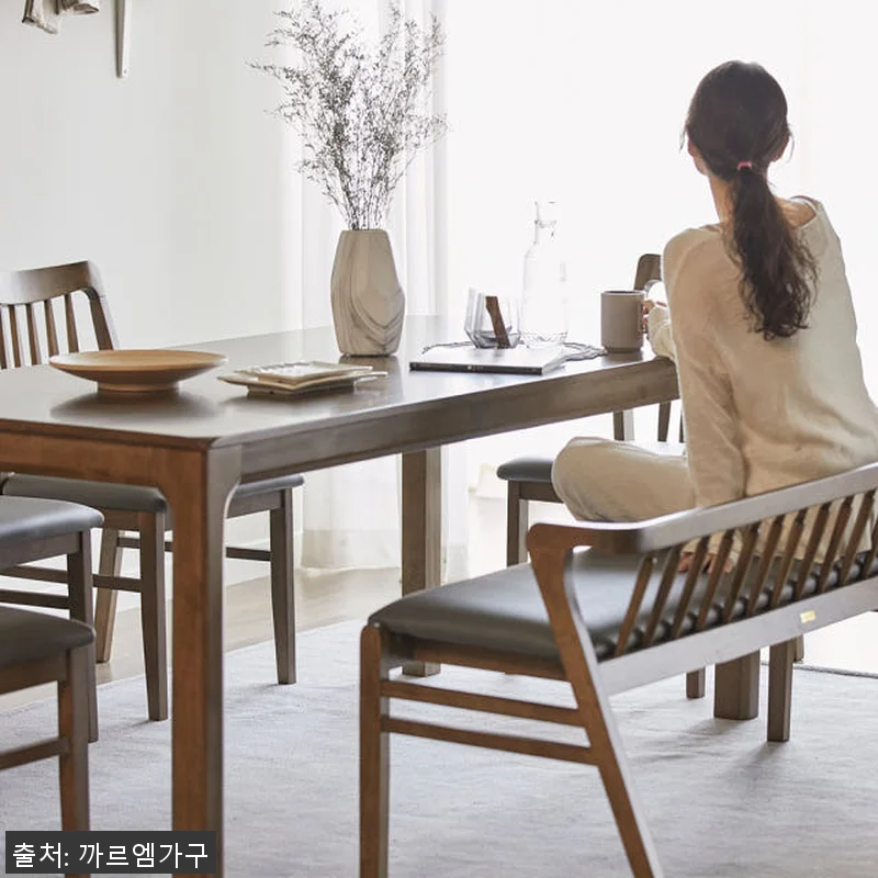 로렌 6인용 고무나무 원목 식탁세트 관련 이미지 4