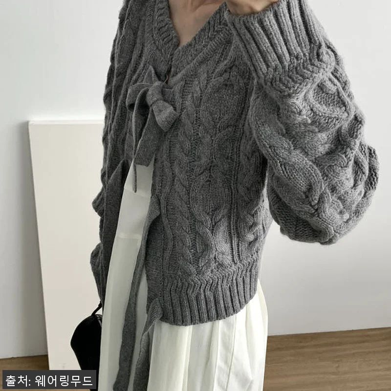 아웃핏 드래곤 가디건 꽈배기 캐시미어 관련 이미지 3