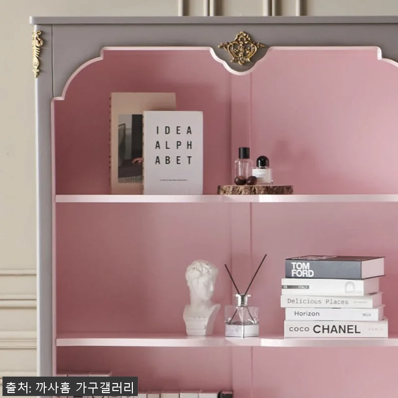까사홈 로렌 퍼플 엔틱 책장, 인형장 관련 이미지 4