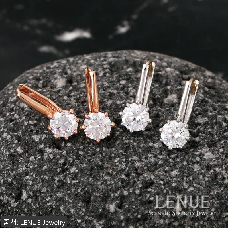 레뉴 랩다이아 원터치 귀걸이 빅큐빅 관련 이미지 4