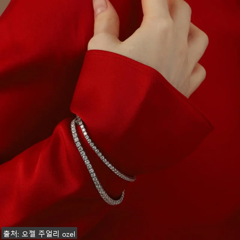 실버925 모이사나이트 테니스 은팔찌 관련 이미지 5