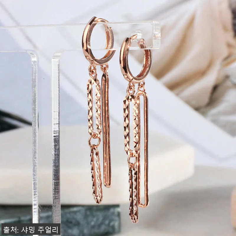 14K 롱 클립 귀걸이 더블 컷팅 원 관련 이미지 4