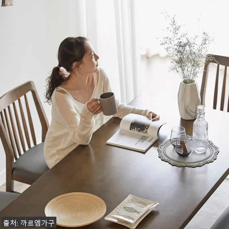 로렌 6인용 고무나무 원목 식탁세트 관련 이미지 5