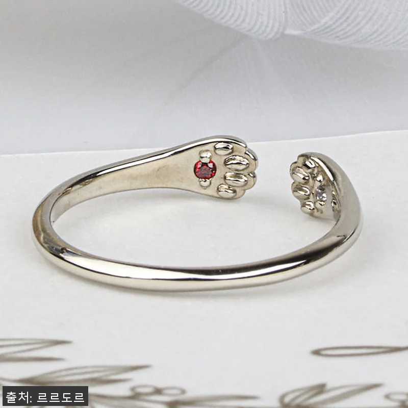 18K 반려동물 탄생석 반지 발자국 링 고양이발 강아지발 꾹꾹이 사용후기 17 18K 반려동물 탄생석 반지 발자국 관련 이미지 5