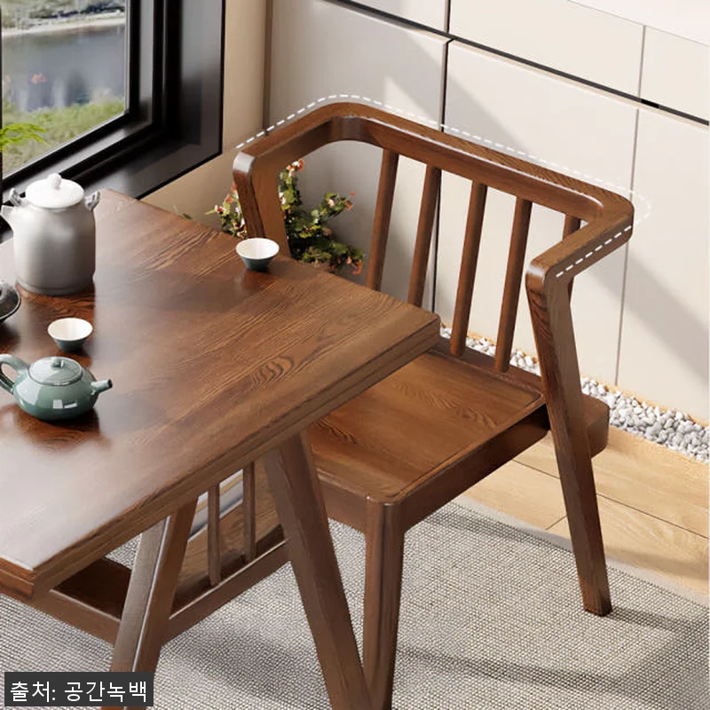 2인용 원목 식탁 낮은 2인 공간 활 관련 이미지 6