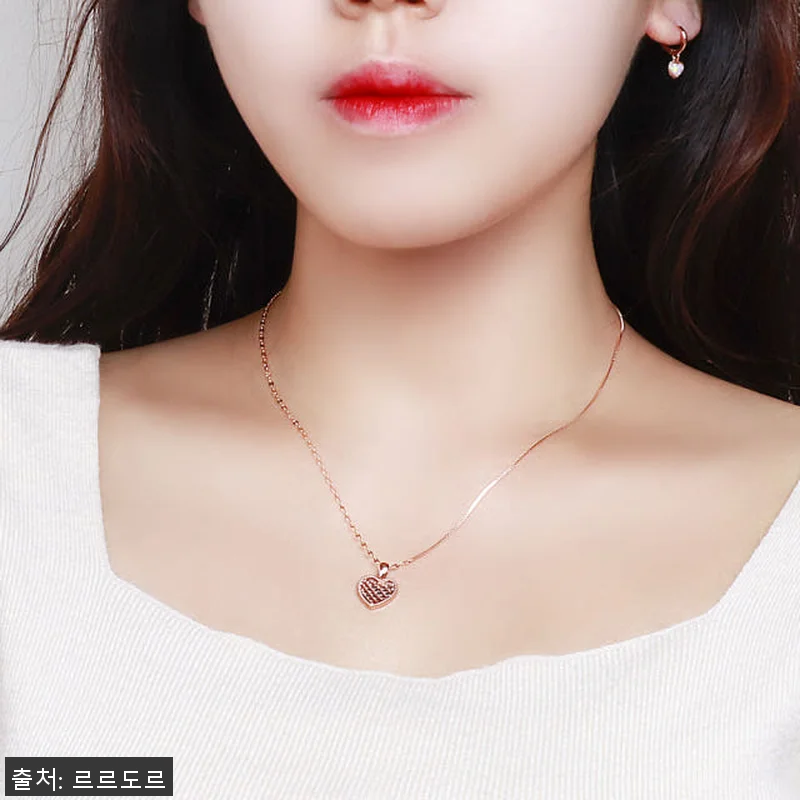 14k 18k 컷팅 하트 펜던트 목걸 관련 이미지 6