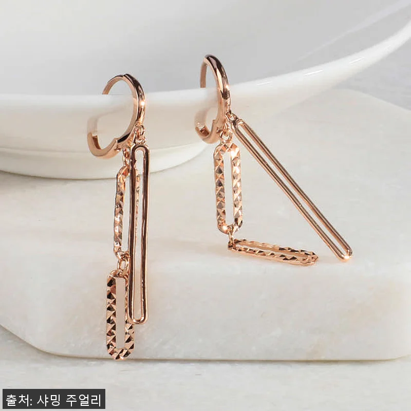 14K 롱 클립 귀걸이 더블 컷팅 원 관련 이미지 5