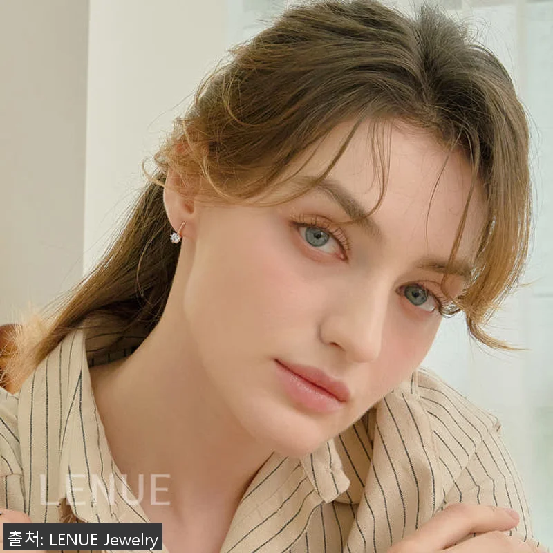 레뉴 랩다이아 원터치 귀걸이 빅큐빅 관련 이미지 6