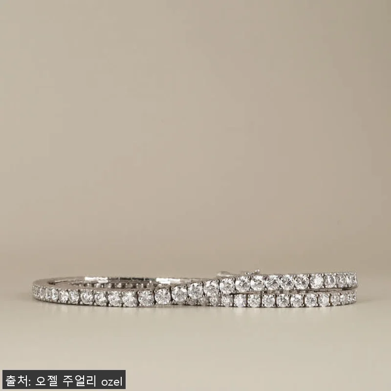 실버925 모이사나이트 테니스 은팔찌 관련 이미지 8