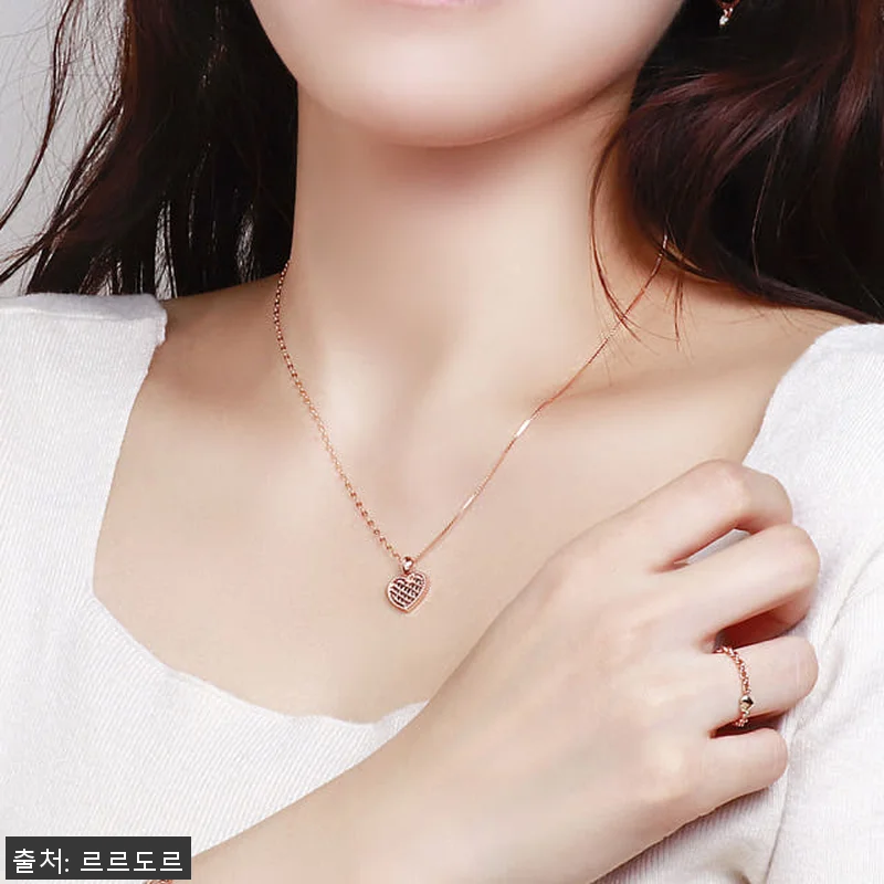 14k 18k 컷팅 하트 펜던트 목걸 관련 이미지 9