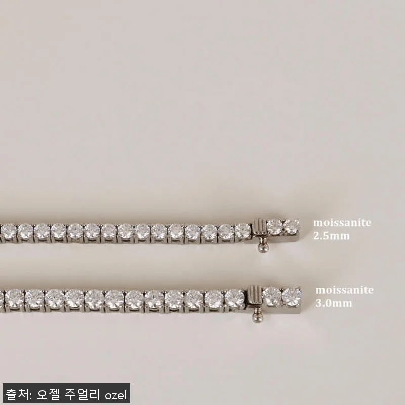 실버925 모이사나이트 테니스 은팔찌 관련 이미지 9