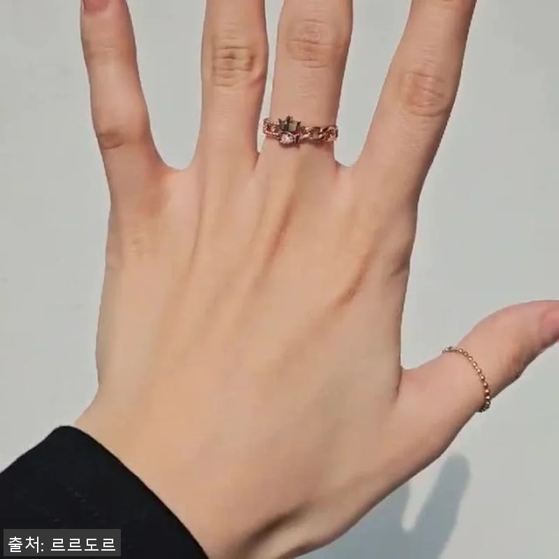 14K 왕관 물고기 반지 탄생석 체인 관련 이미지 10