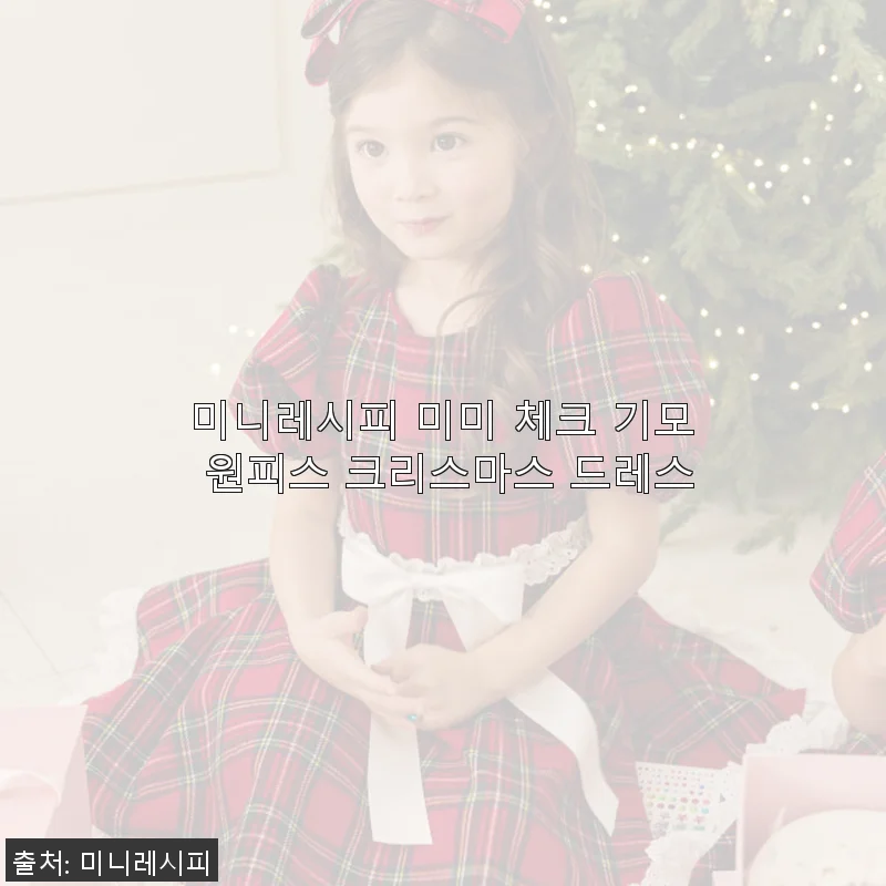 미니레시피 미미 체크 기모 원피스 크리스마스 드레스 사용후기