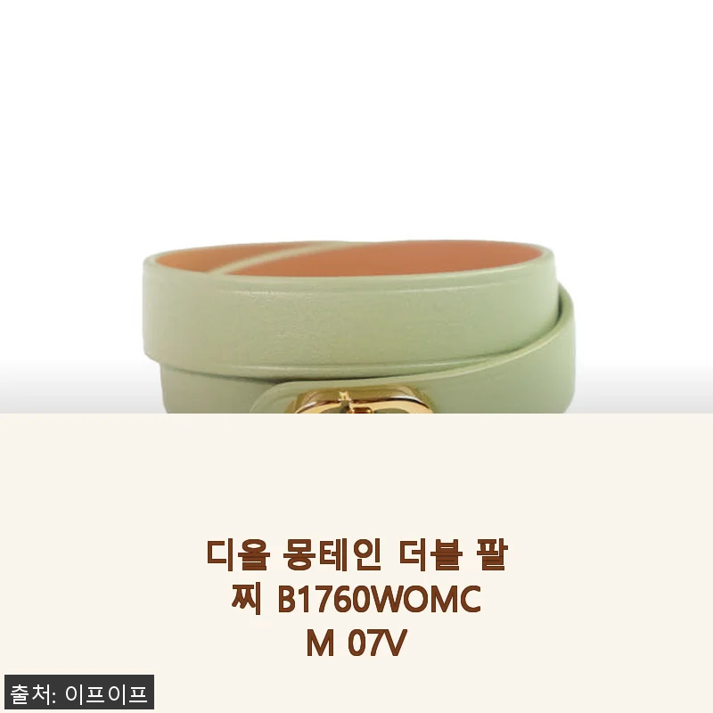 디올 몽테인 더블 팔찌 B1760WOMCM 07V 사용후기: 세련된 감성의 완성