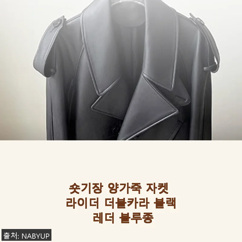 숏기장 양가죽 자켓 라이더 더블카라 블랙 레더 블루종 사용후기
