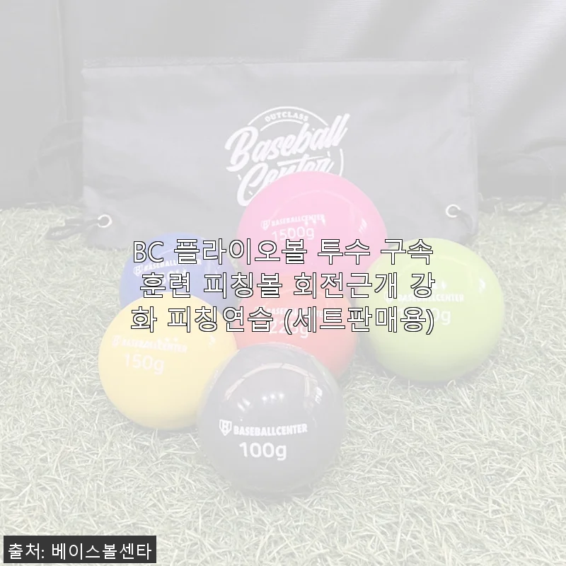 BC 플라이오볼 투수 구속 훈련 피칭볼 사용후기: 몸풀기 루틴에 꼭 필요한 피칭 연습용 볼