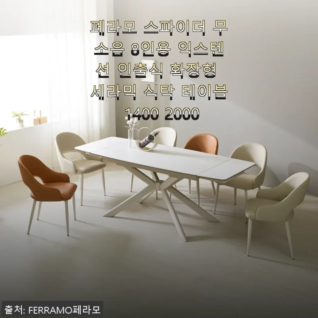 페라모 스파이더 무소음 8인용 익스텐션 세라믹 식탁 사용 후기