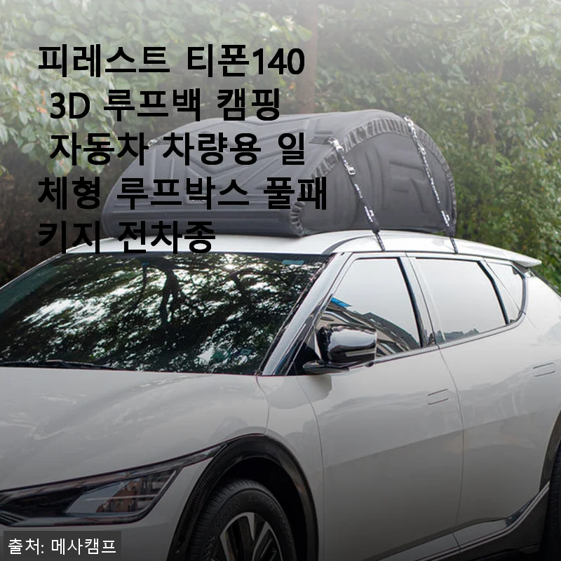 피레스트 티폰140 3D 루프백 캠핑 자동차 차량용 일체형 루프박스 사용후기