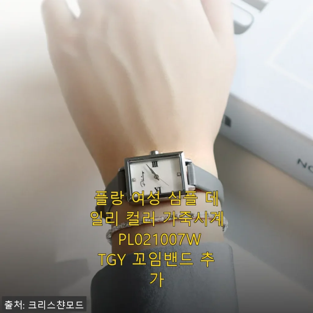 플랑 여성 심플 데일리 컬러 가죽시계 PL021007WTGY 꼬임밴드 추가 사용후기