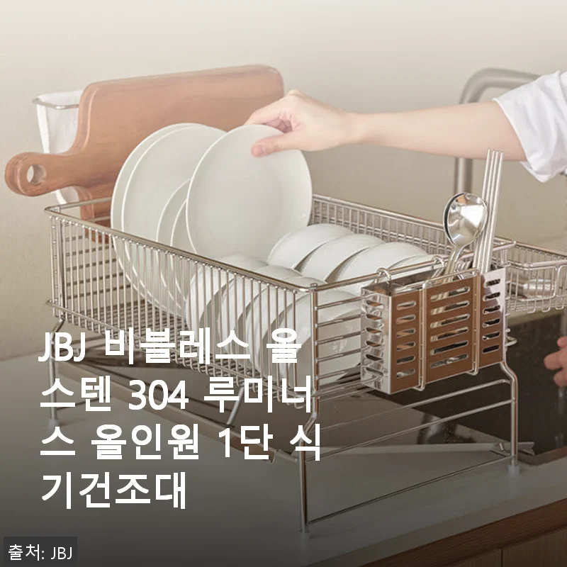 JBJ 비블레스 올스텐 304 루미너스 올인원 1단 식기건조대 사용후기