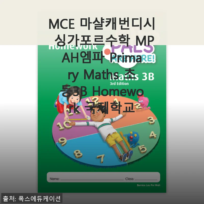 MCE 마샬캐번디시 싱가포르수학 MPAH엠파 Primary Maths 초등3B Homework 실제 사용후기