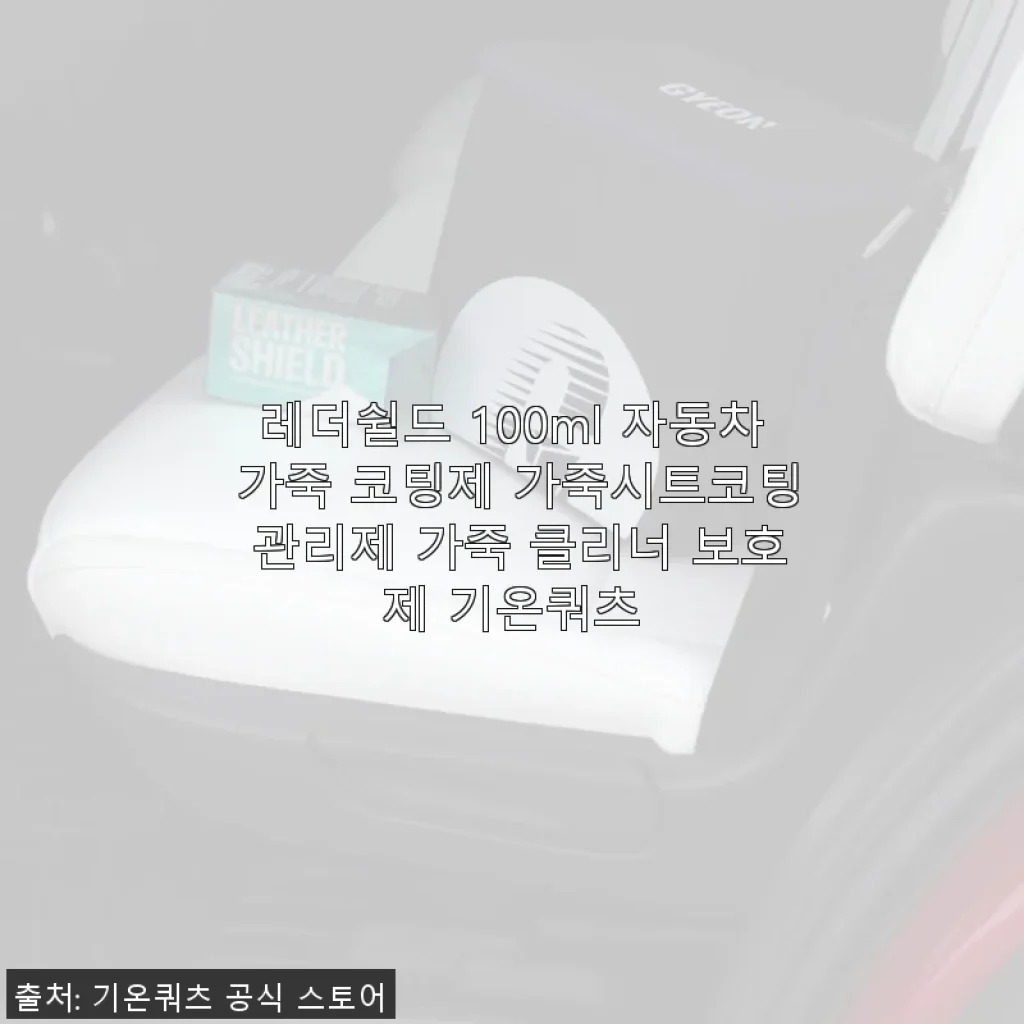 레더쉴드 100ml 자동차 가죽 코팅제 사용후기 - 신차 가죽 시트 관리에 딱!