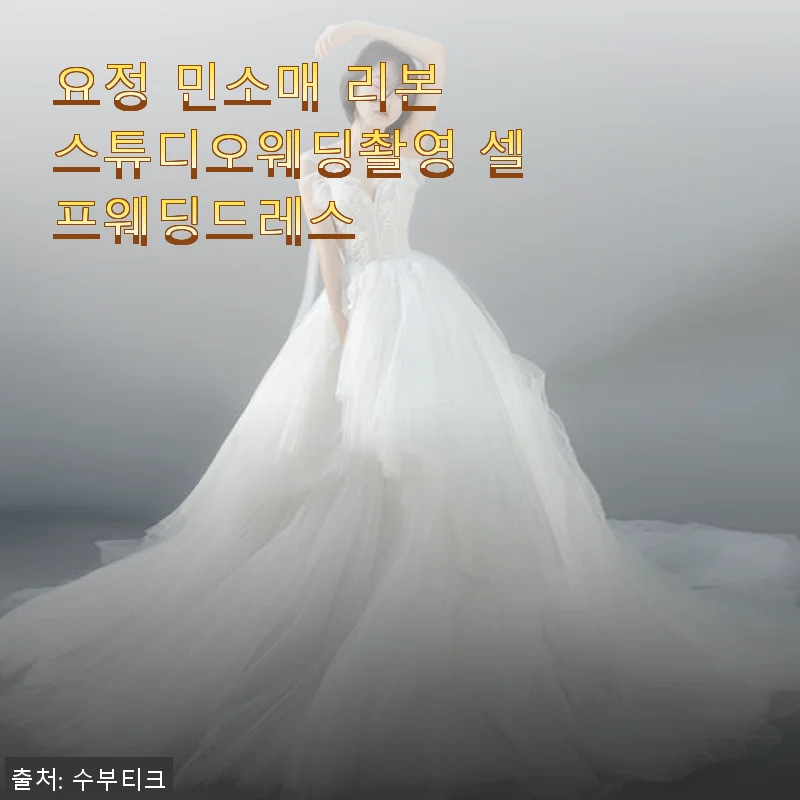 요정 민소매 리본 스튜디오웨딩촬영 셀프웨딩드레스 사용 후기