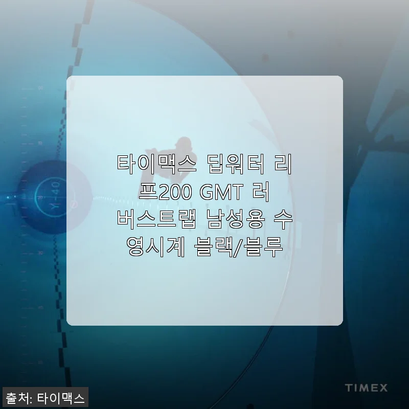타이맥스 딥워터 리프200 GMT 러버스트랩 남성용 수영시계 사용후기