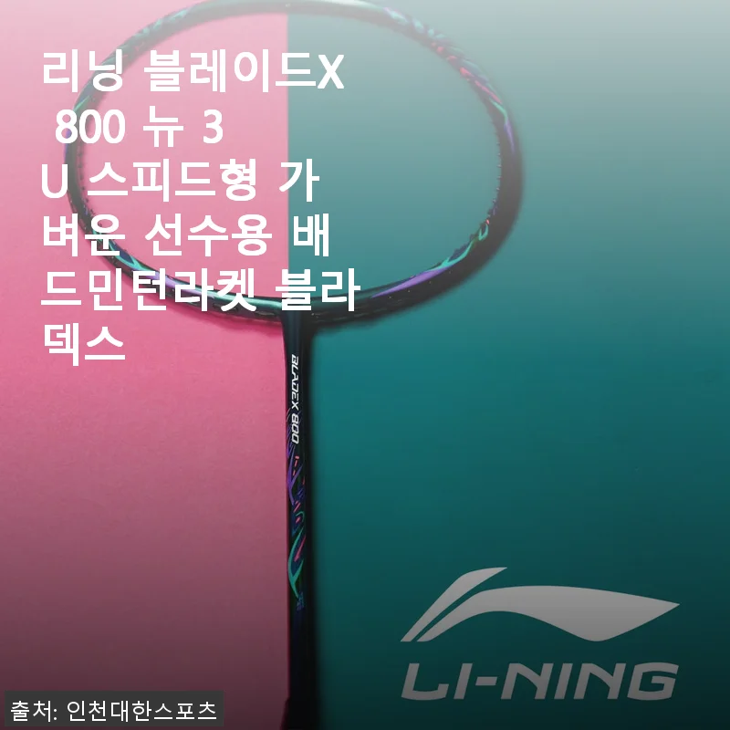 리닝 블레이드X 800 뉴 3U 스피드형 배드민턴라켓 사용후기