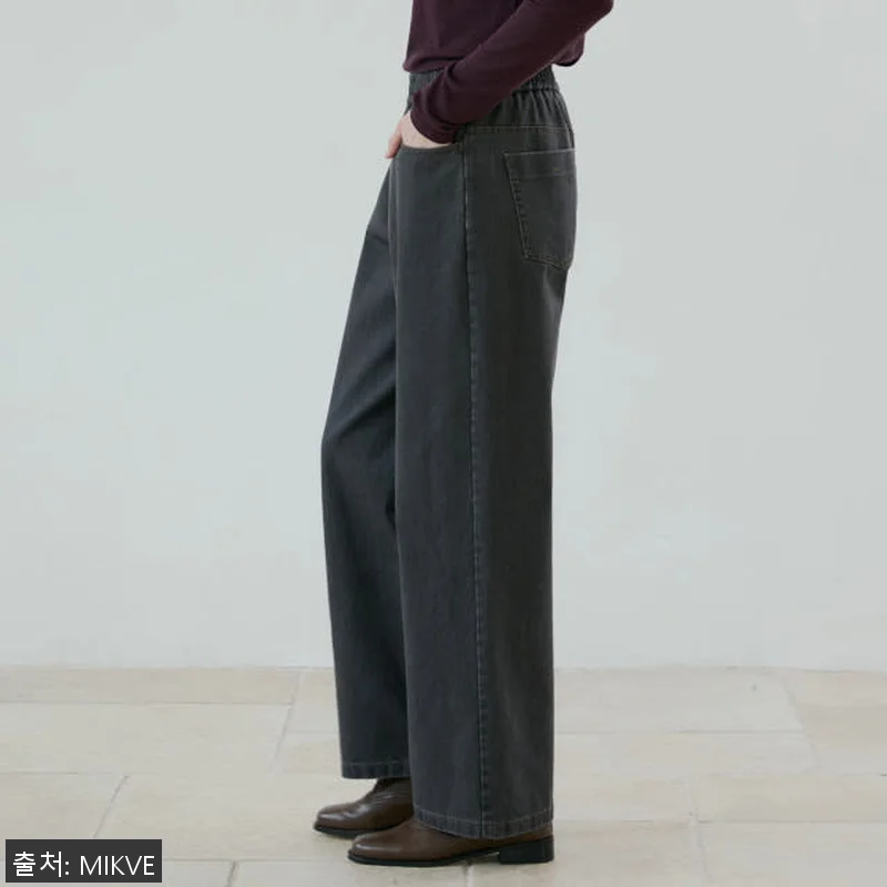 [미크베]로고 와이드 데님 팬츠 M5 관련 이미지 1
